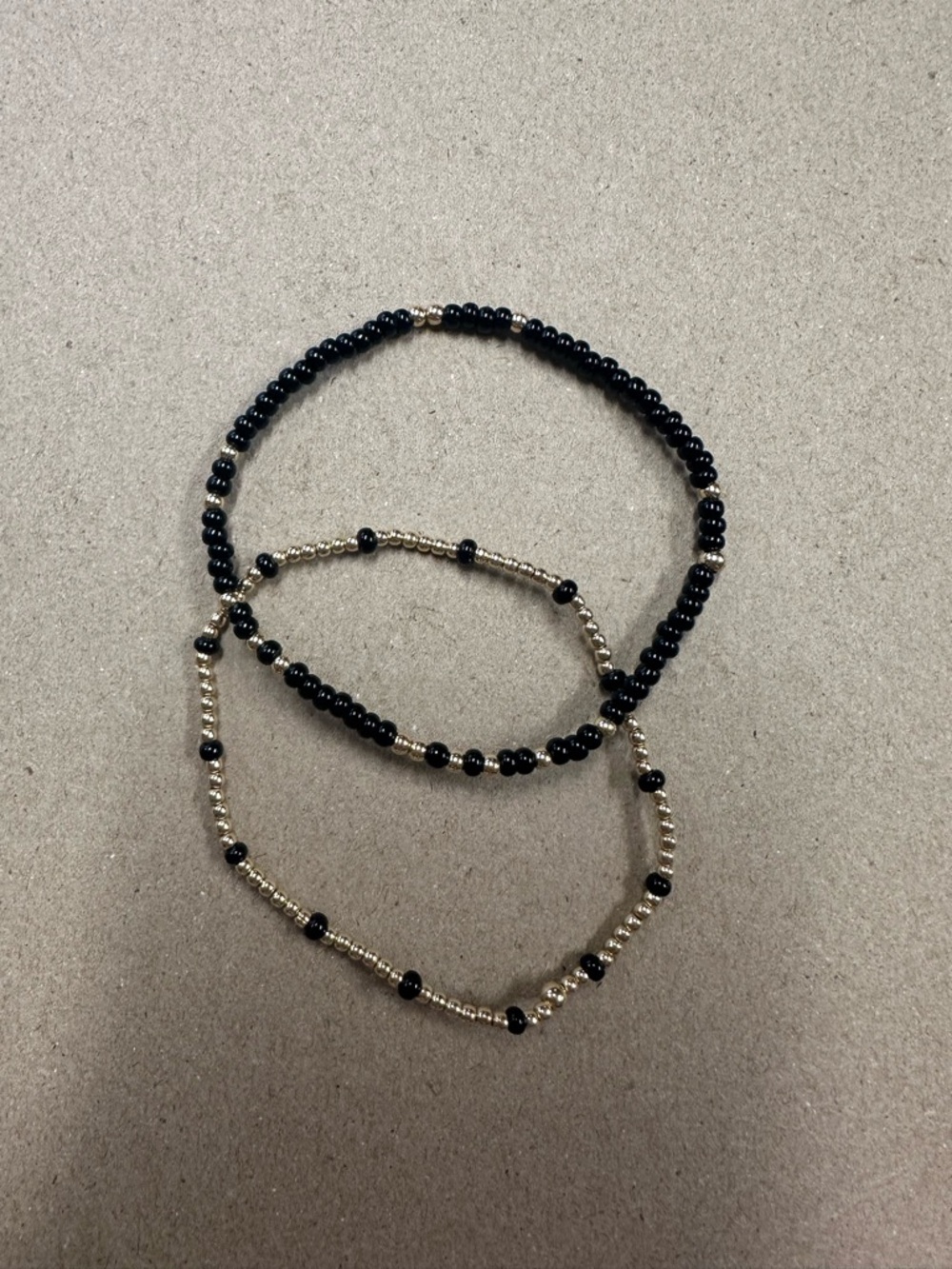 Beaded Blondes Black & Gold Bracelets